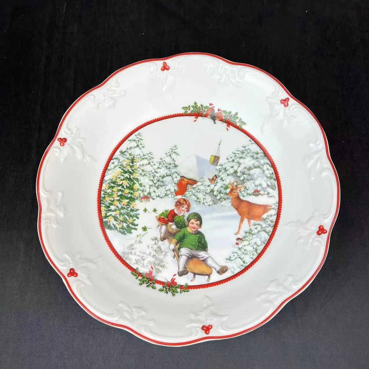 DecorBites™ Christmas Dinnerware Set: Plates, Tray, Mugs, Bowls, and Dishes