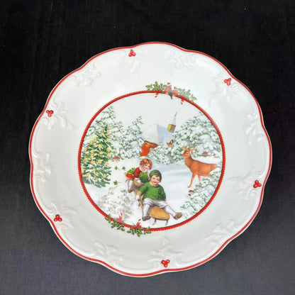 DecorBites™ Christmas Dinnerware Set: Plates, Tray, Mugs, Bowls, and Dishes