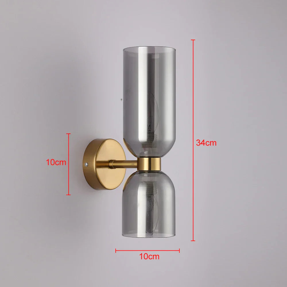 DecorBites™ Glass Shade Wall Lamp: Modern Minimalist Art Lighting for Bedroom, Corridor, Staircase