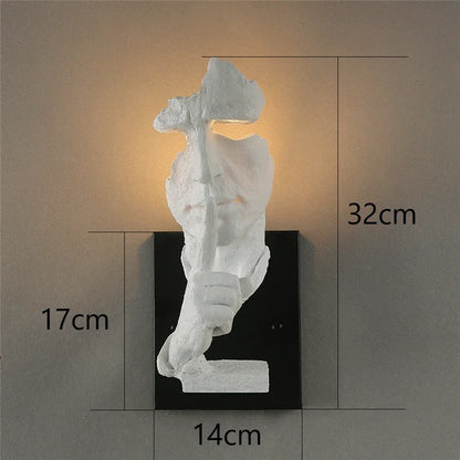 DecorBites™ Loft Face Wall Lamp Décor Salon Lights Retro LED Indoor Lighting