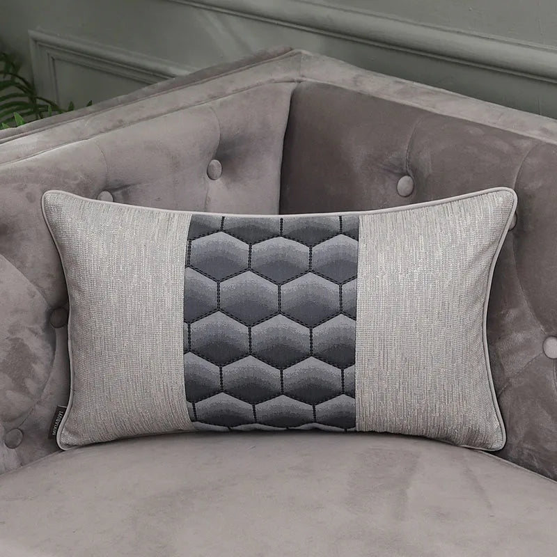 Fundas de almohada lumbar DecorBites™ de satén dorado esmerilado - Fundas de cojín de sofá de lujo