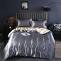 Decobites King Size Silk-Blend Duvet Cover Set with Pillowcases