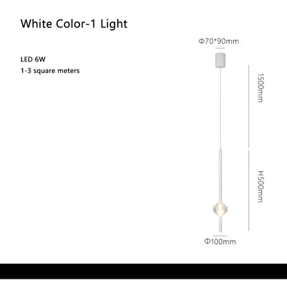 Lámparas colgantes de cristal cúbicas DecorBites™ para la decoración de dormitorios y salas de estar
