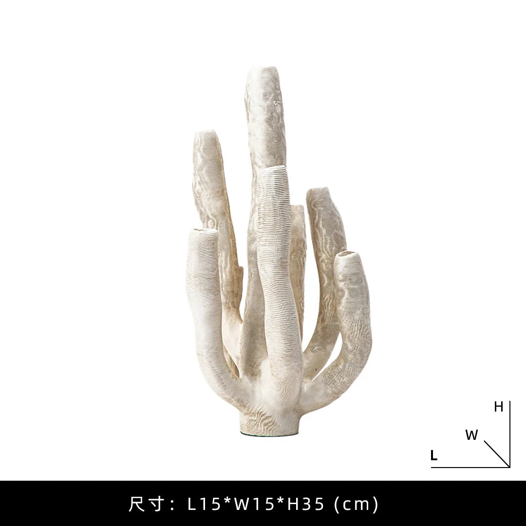 ديكور بايتس™ - منحوتة من الراتنج على شكل شجرة مرجانية - ديكور منزلي - تماثيل وحرف يدوية