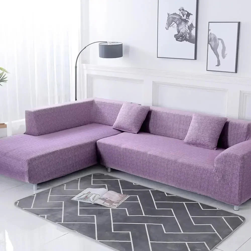 Decobites Geometric Stretch Sofa Cover Slipcover | Couch Protector | L Shape Sofa Cover