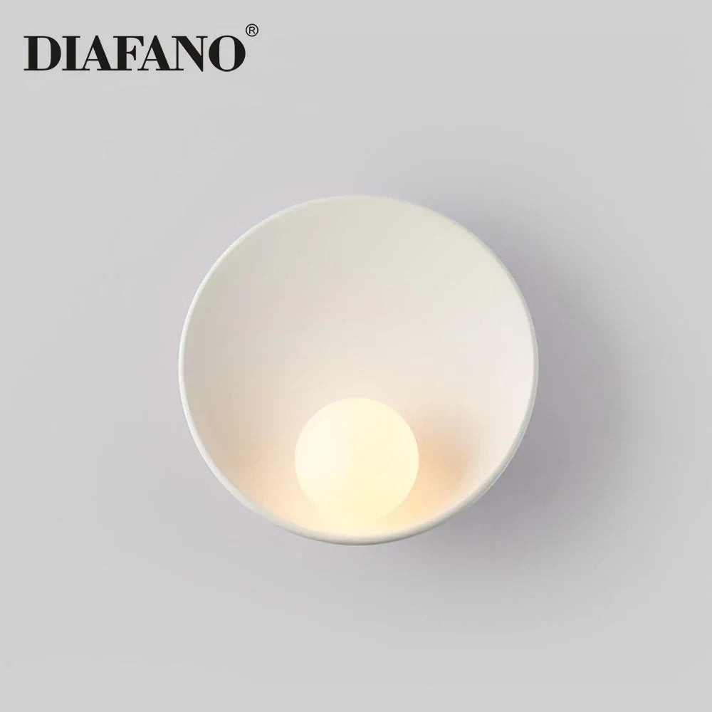 DecorBites™ Gypsum Glass LED Wall Sconce Minimalist Lighting for Bedroom Aisle Surface Mounted