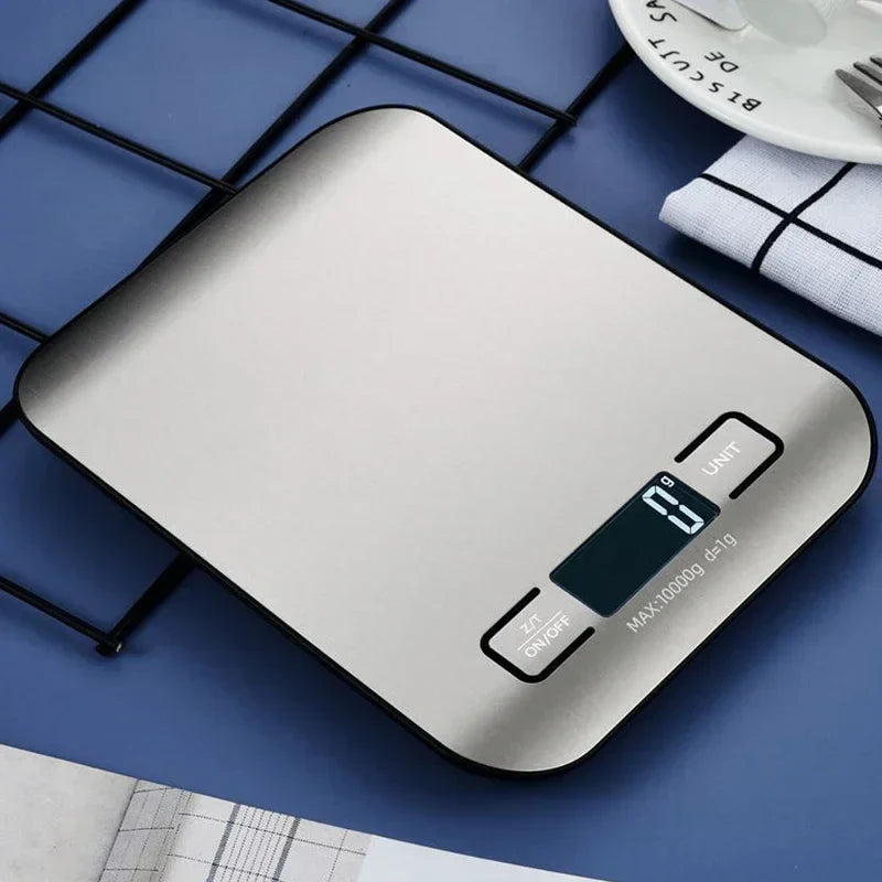 DecorBites™ Kitchen Scale: LCD Display Stainless Steel Electronic Food Postal Balance