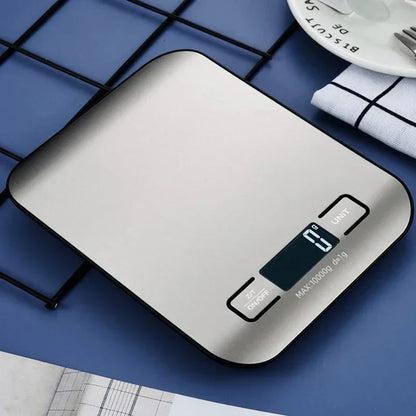 DecorBites™ Kitchen Scale: LCD Display Stainless Steel Electronic Food Postal Balance