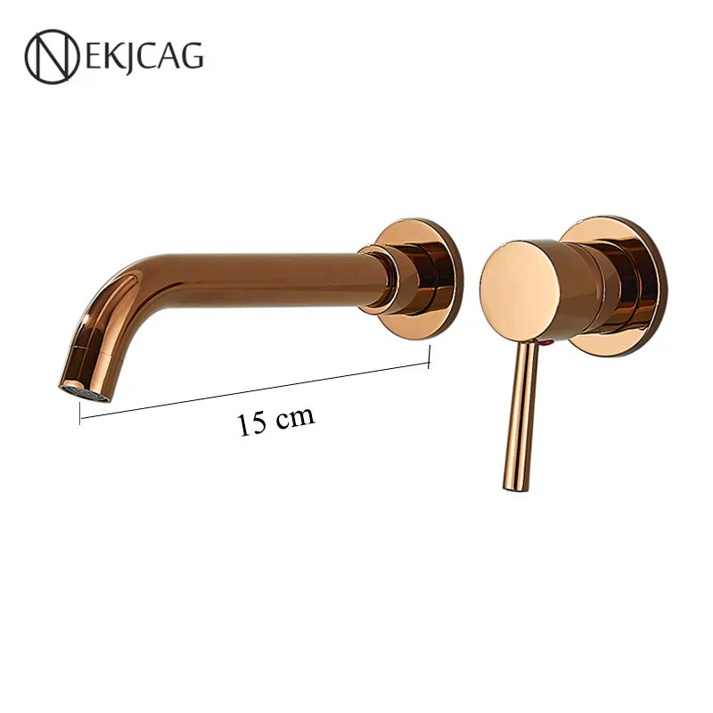 Grifo de la Cuenca de Oro Decorbites™: Asa Única, Agua Caliente y Fría, Acabado en Negro Mate