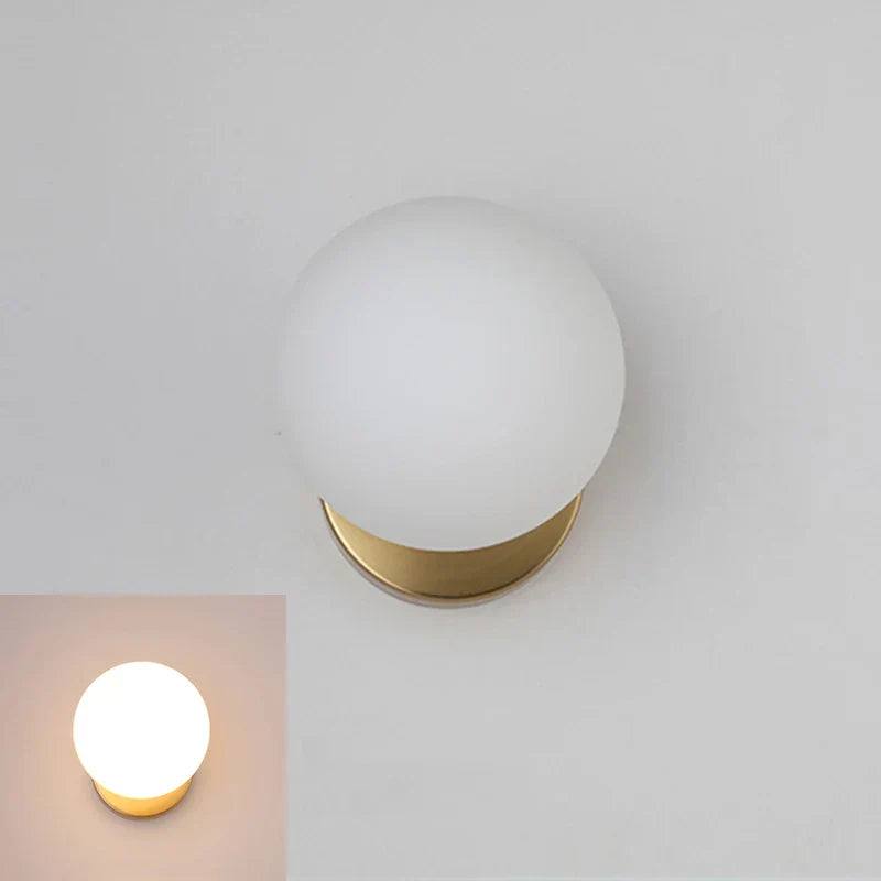 DecorBites™ Glass Ball Wall Lamp: Modern Nordic Design for Bedroom, Living Room, Study & Aisle
