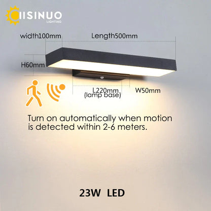 DecorBites™ Dusk Dawn Motion Sensor Outdoor Wall Light Modern Sconces for House Garage Balcony