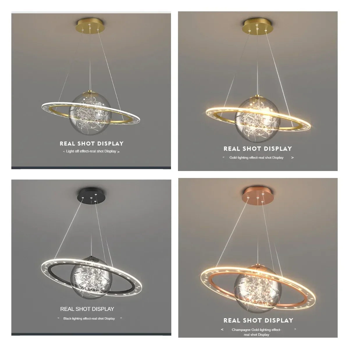 Lámpara colgante LED de araña nórdica de acrílico dorado Decorbites™ para iluminación de interiores de lujo
