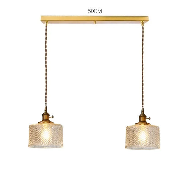 DecorBites™ Green Glass LED Pendant Lights for Indoor Lighting in Home, Living Room, Bar & Coffee