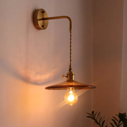 Decorbites™ Glas-Kupfer-LED-Wandleuchte im Vintage-Stil für Schlafzimmer, Esszimmer und Spiegellicht