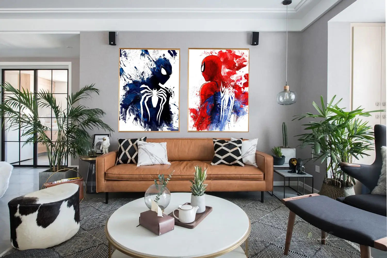 Decorbites™ Spiderman Aquarell-Leinwandposter für die Hausdekoration