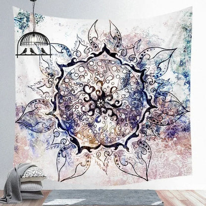 Decobites Psychedelic Mandala Sun Moon Tapestry Wall Hanging for Home Decor