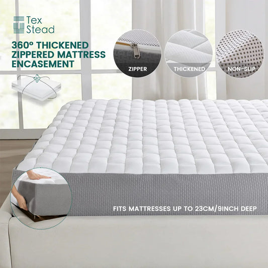 Decobites Waterproof Zippered Mattress Protector Encasement for Heavy Duty Protection