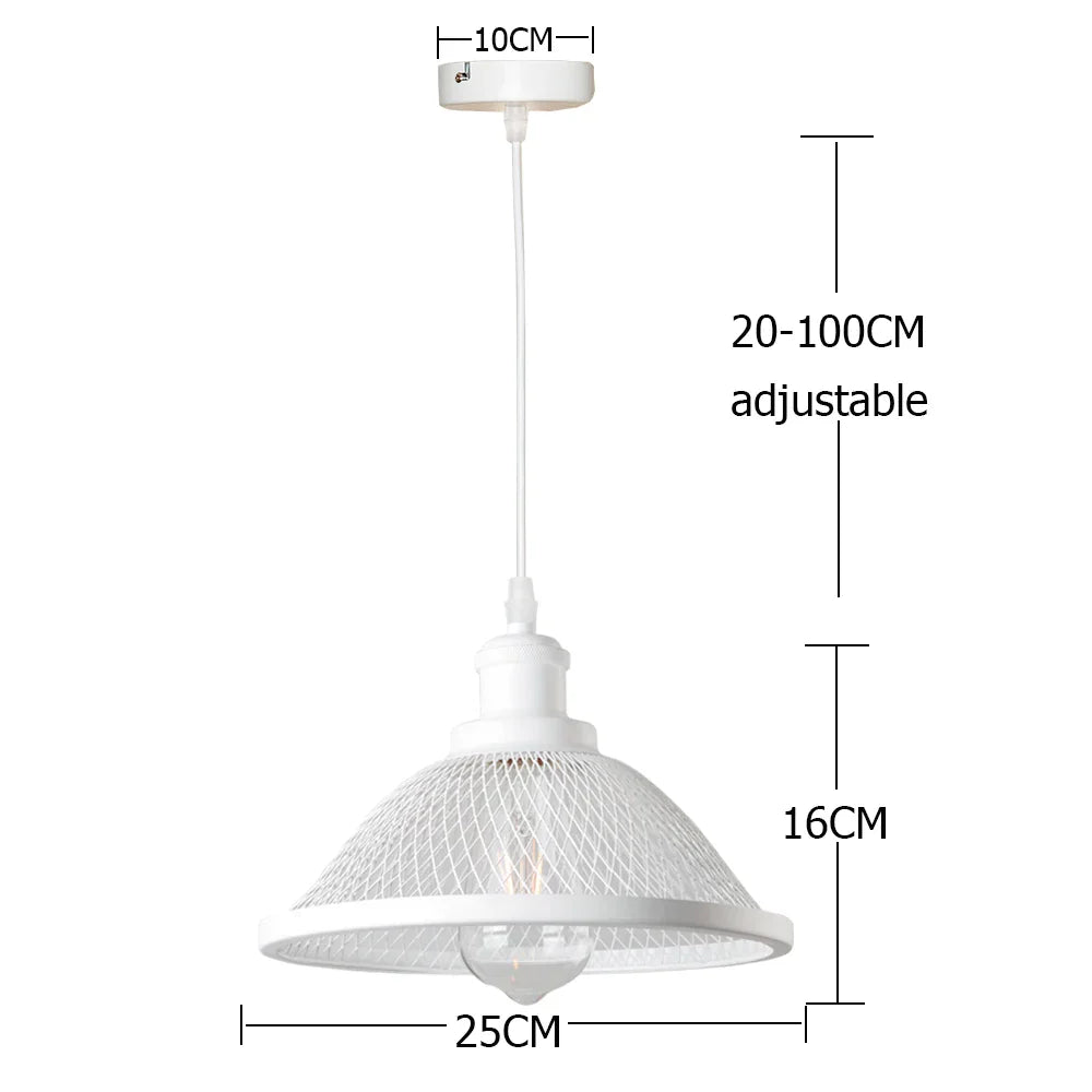 وحدة إضاءة معلقة من الحديد الأسود على شكل قفص شبكي من DecorBites™ للمطبخ، وغرفة النوم، وغرفة المعيشة، والمطعم