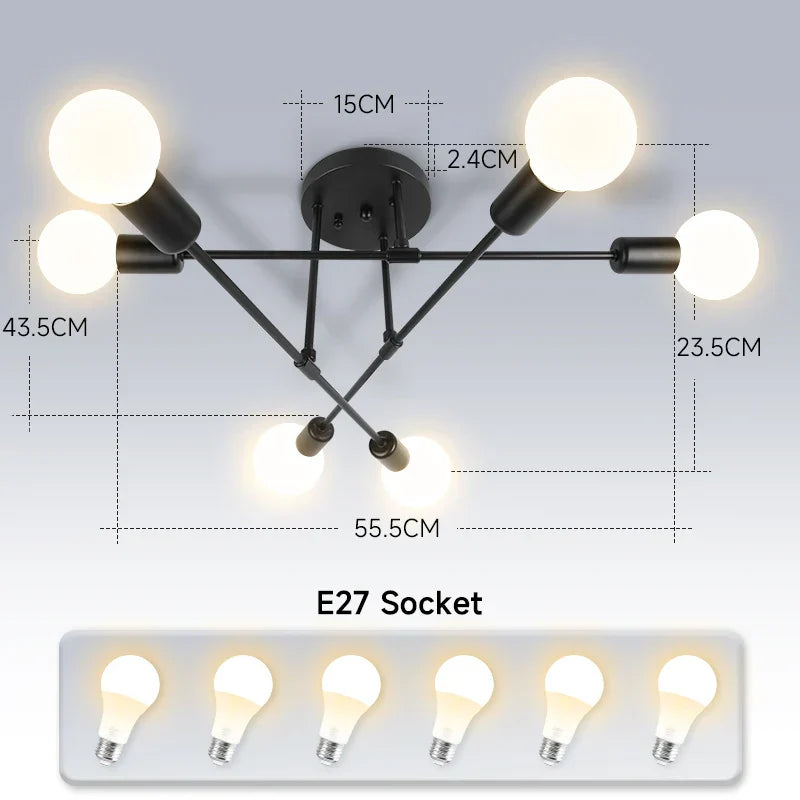Lámpara colgante de techo LED DecorBites™ para cocina, sala de estar y decoración del hogar