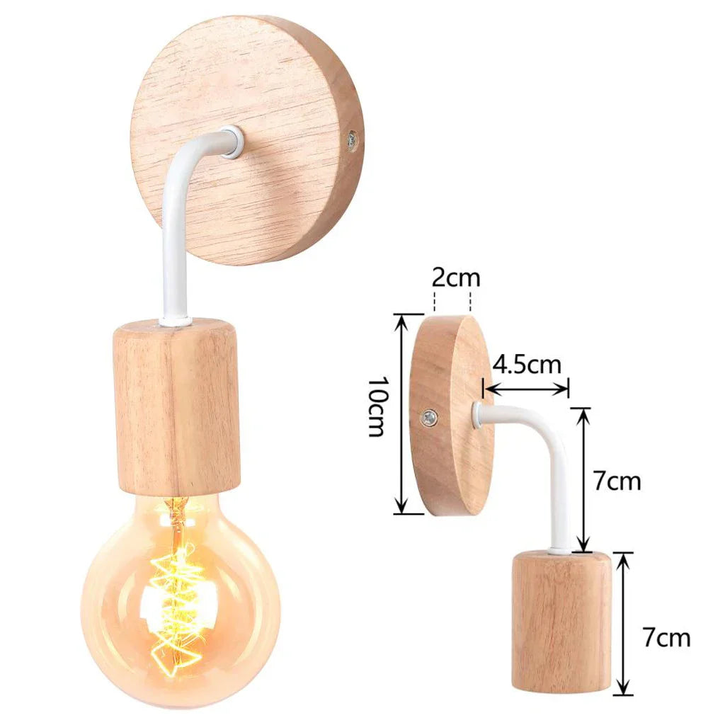 Aplique de pared LED industrial DecorBites™ estilo loft retro con pantalla de hierro E27