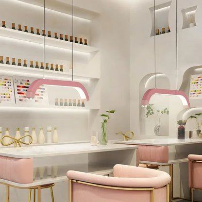 Half Moon Dimmable LED Pendant Light for Beauty Studio
