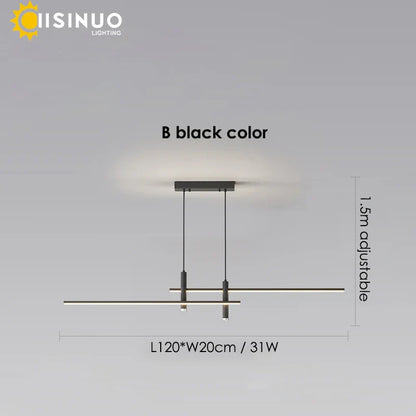 DecorBites™ Adjustable LED Pendant Light in Black/Gold for Office Dining Living Room