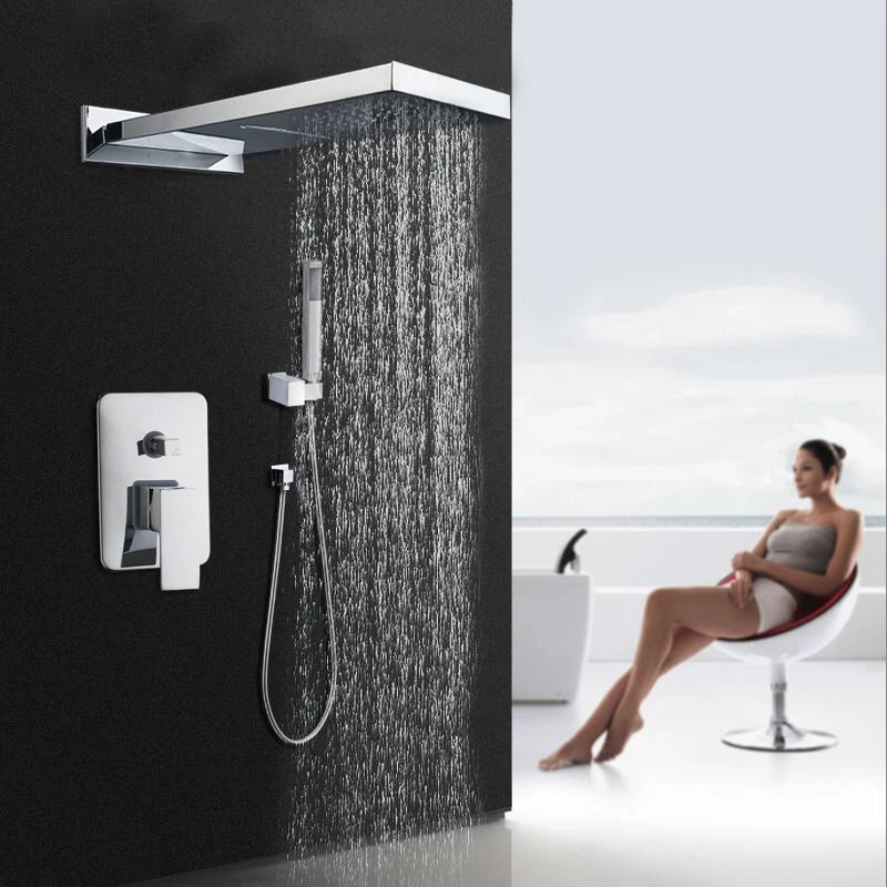 Gold Black Shower System