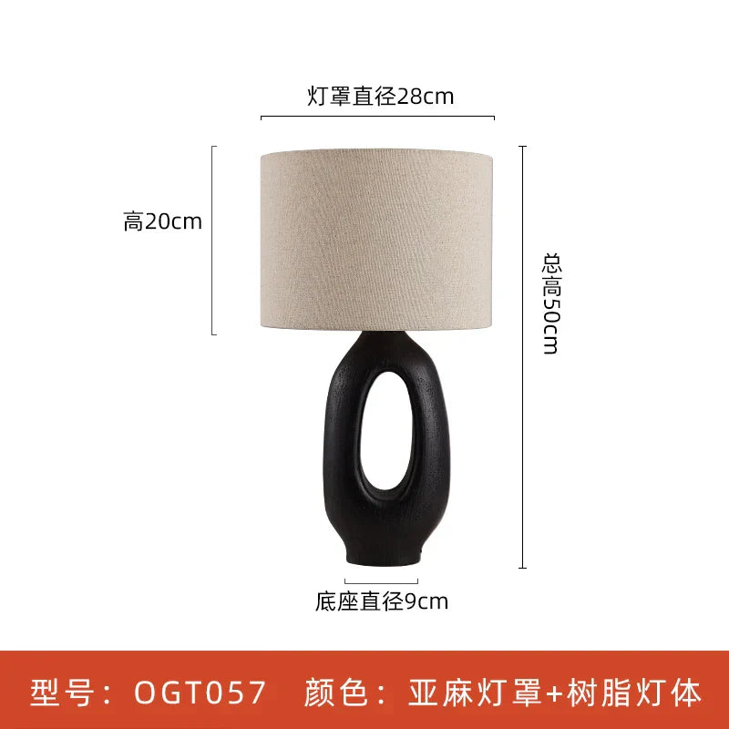 Lámpara de Mesa Japonesa Wabisabi™ E27 para Decoración de Iluminación en Sala de Estar y Dormitorio Decorbites
