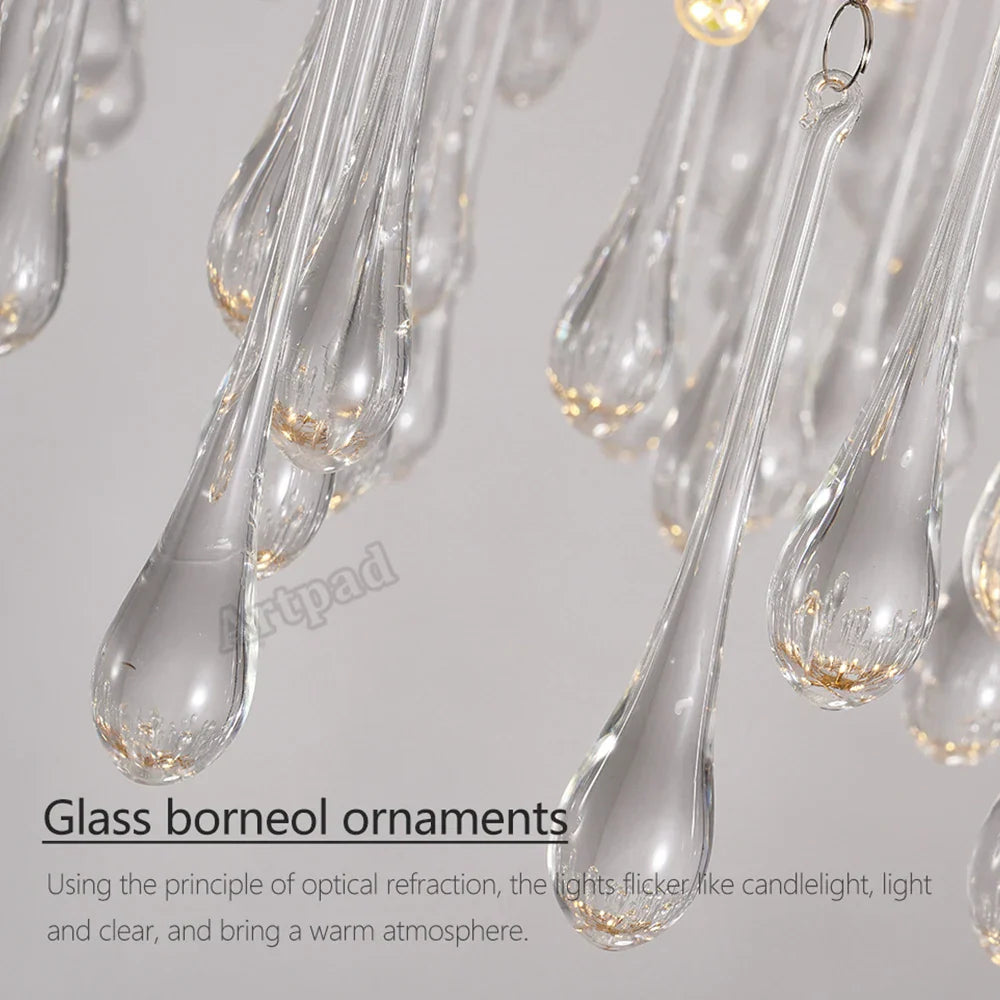 DecorBites™ Golden Branch Led Ceiling Chandelier Modern Living Room Pendant Lights