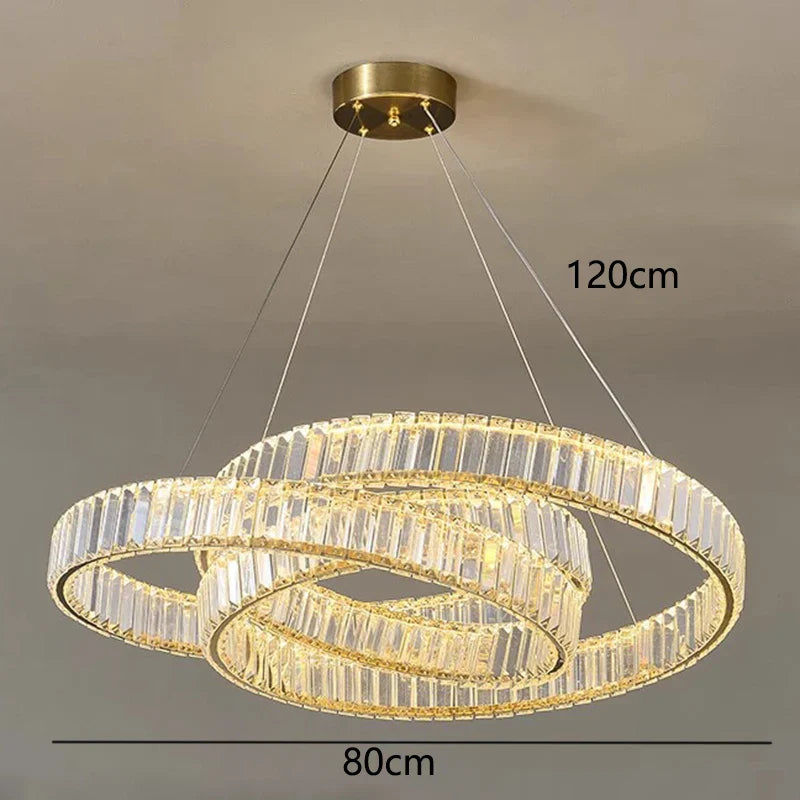 DecorBites™ Crystal Chandelier: Modern Living & Dining Room Pendant Lighting Fixtures