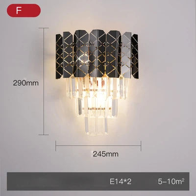 Aplique de pared DecorBites™ Crystal Gold de acero inoxidable con luz LED regulable