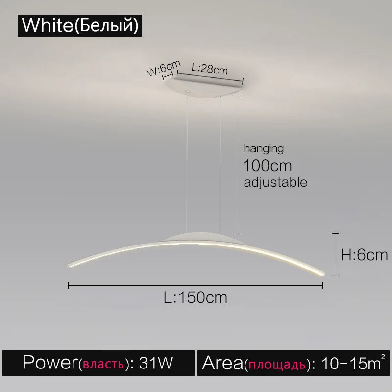 ثريا DecorBites™ Black Line: تصميم صالون أنيق، إضاءة فاخرة للمنزل والمطعم