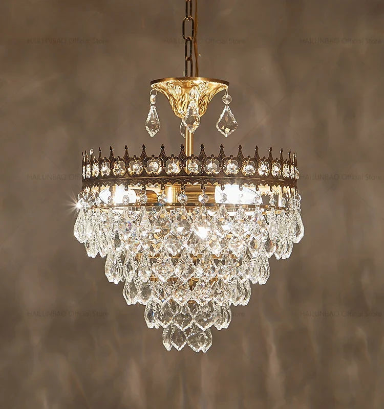 DecorBites™ Crystal Chandelier: Modern Luxury Lighting for Dining, Bedroom, and Living Room