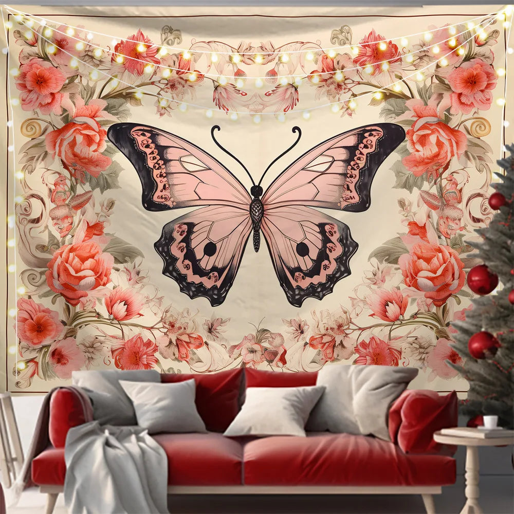 Decobites Butterfly Series Background Cloth for Home Decoration Living Room and Bedroom