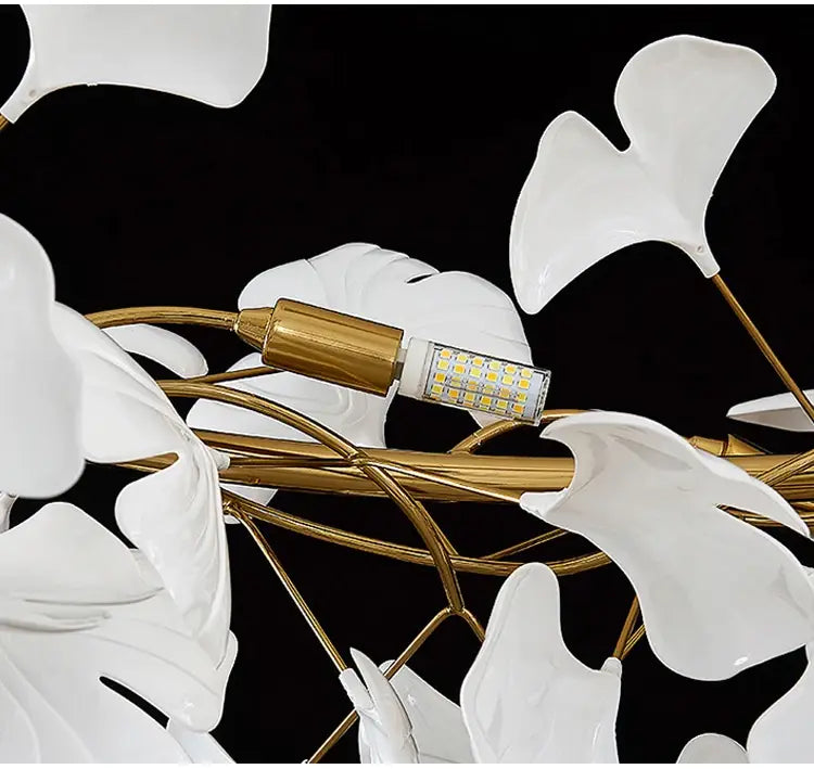 DecorBites™ Modern Ginkgo Leaf LED Chandelier Dining Room Lighting