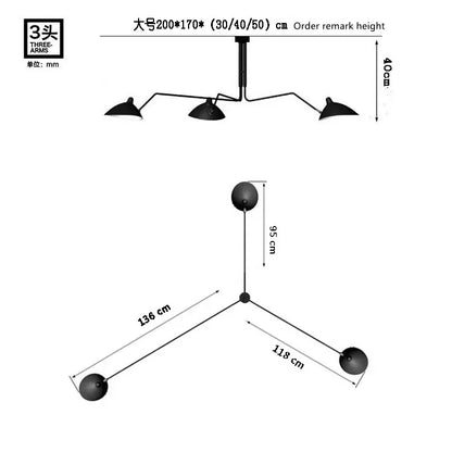 DecorBites™ Adjustable Arm Floor Lamp: Japanese Ceiling Light for Living Room, Bedroom Decor
