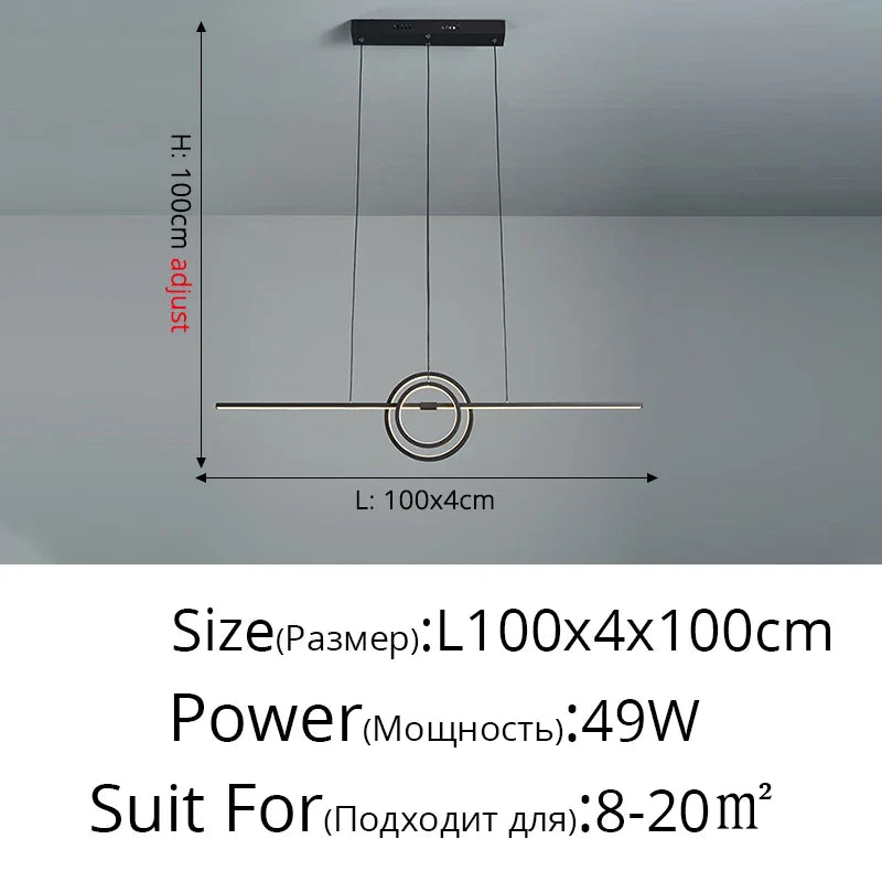 Lámpara de techo LED DecorBites™: Iluminación moderna y minimalista para mesa de comedor o cocina
