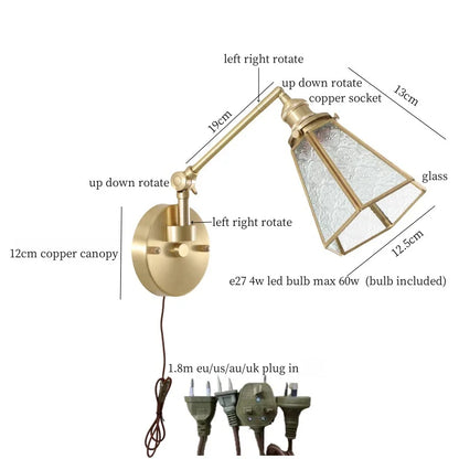 DecorBites™ Clear Glass LED Wall Sconce Switch Light - Nordic Minimalism Design