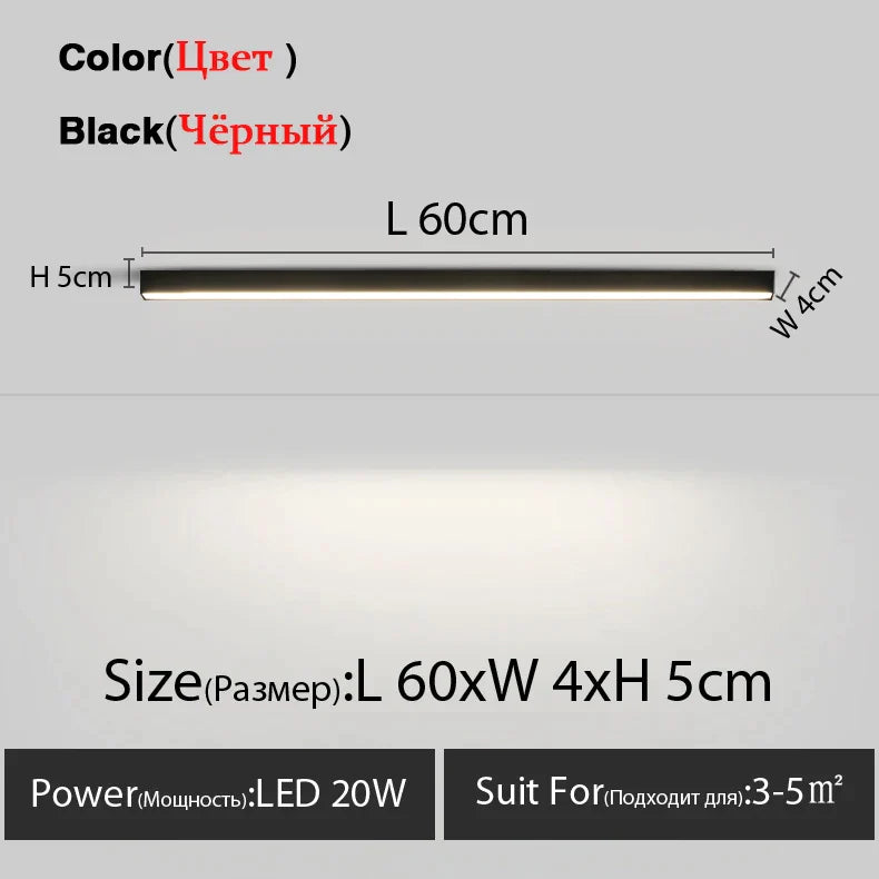 Lámpara de techo lineal LED DecorBites™ para sala de estar, comedor y dormitorio - Diseño minimalista