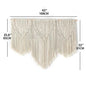 Decobites Large Hand-Woven Macrame Wall Hanging Tapestry with Wooden Stick & Tassels