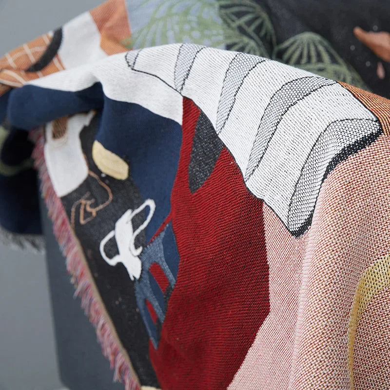 DecorBites™ Knit Sofa Blanket: Modern Nordic Design Throw Blanket