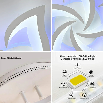 DecorBites™ Lotus LED Chandelier for Living Dining Bedroom Kitchen Art Deco Ceiling Light