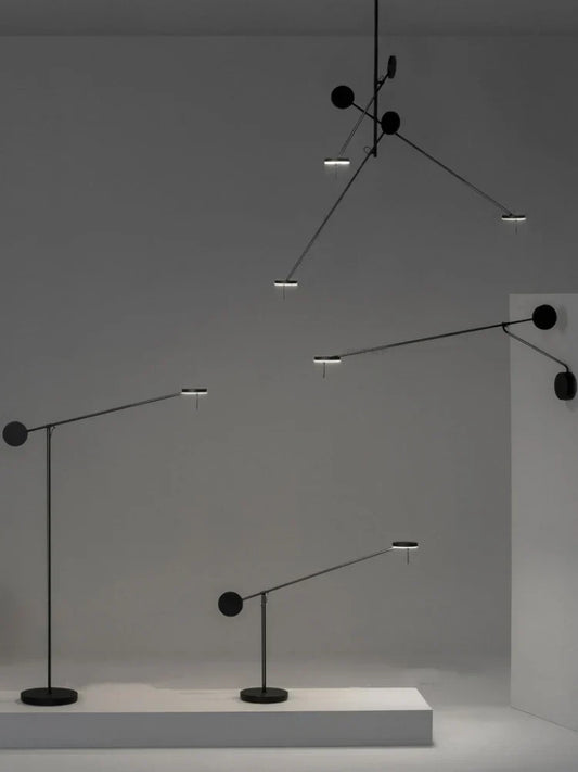 DecorBites™ Adjustable Swing Arm Black Wall Lamp for Bedroom & Study Room