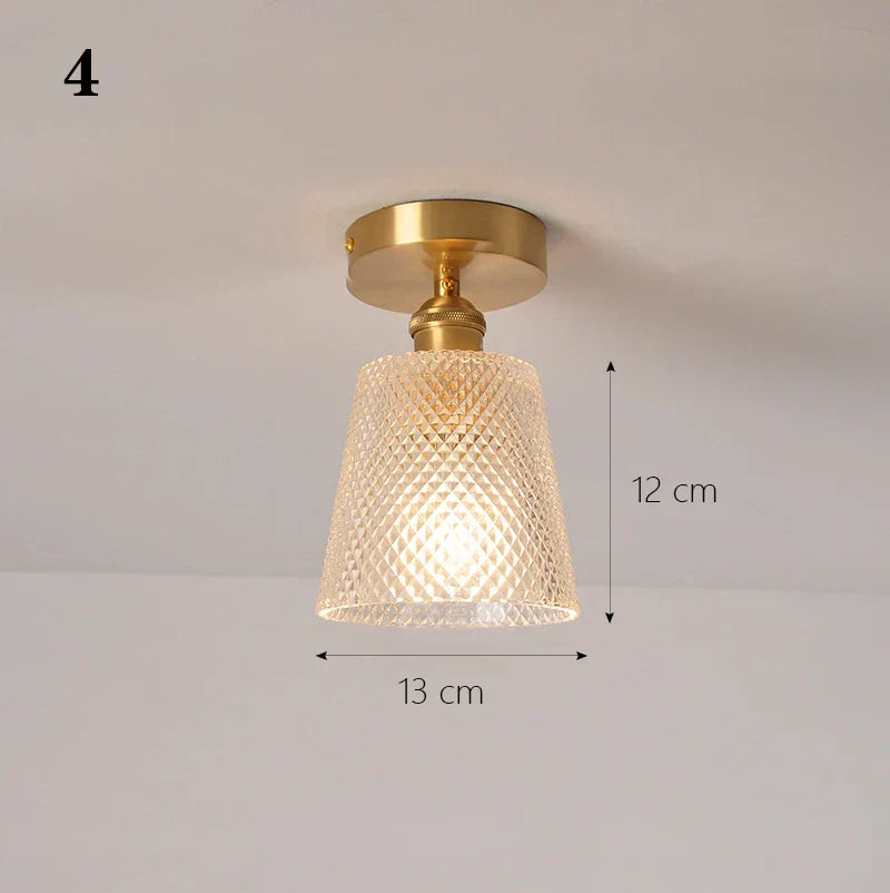 DecorBites™ Glass Shade Pendant Ceiling Lamp for Kitchen Aisle Bedroom LED Lights Fixtures