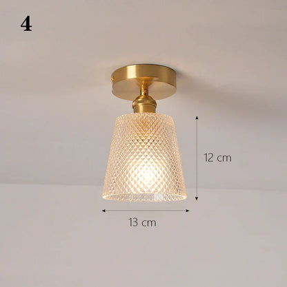 DecorBites™ Glass Shade Pendant Ceiling Lamp for Kitchen Aisle Bedroom LED Lights Fixtures