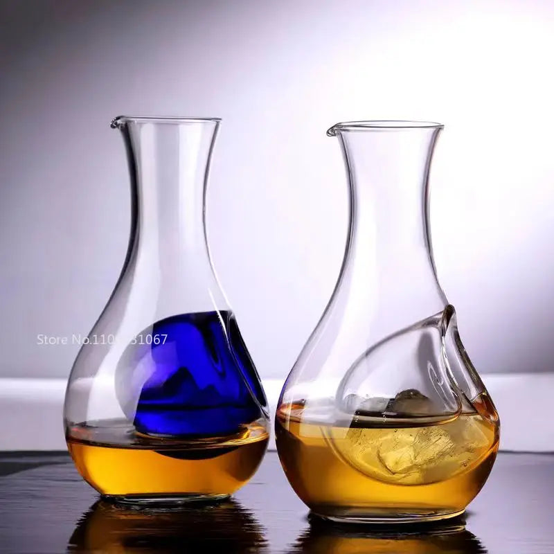 DecorBites™ Crystal Glass Wine Decanter & Sake Glass Set- Hamster Nest Design