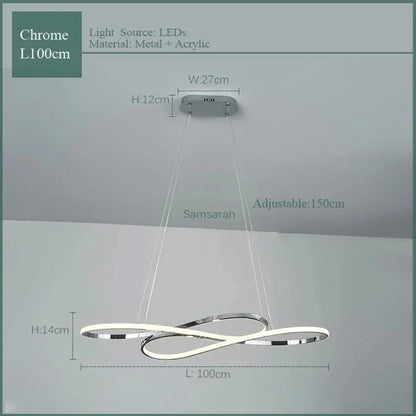 DecorBites™ LED Chandelier Dining Kitchen Living Room Electroplated Upholstery Light