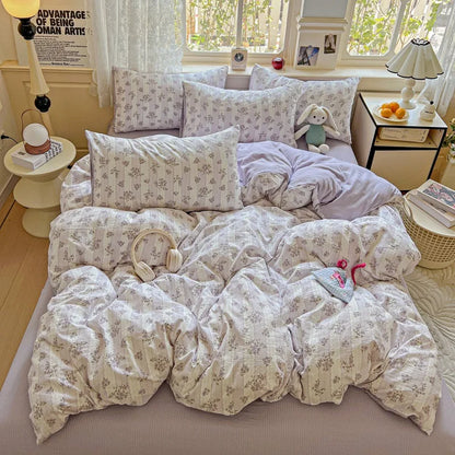 DecorBites™ Cloud Touch Ultra Soft Duvet Cover Set in Sweet Design & Double Layer Yarn