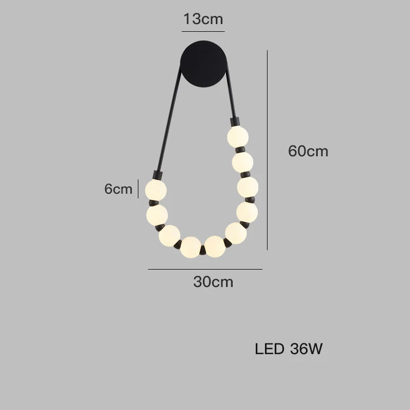 Lámpara de pared LED DecorBites™ con forma de collar para mesilla de noche y sala de estar