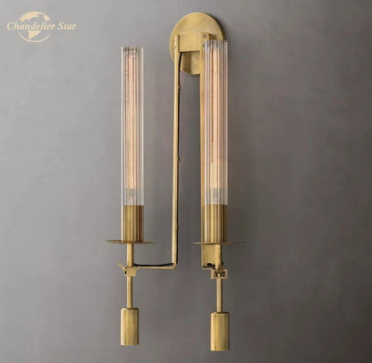 DecorBites™ Glass Double Sconce LED Wall Light Retro Fixture Lighting